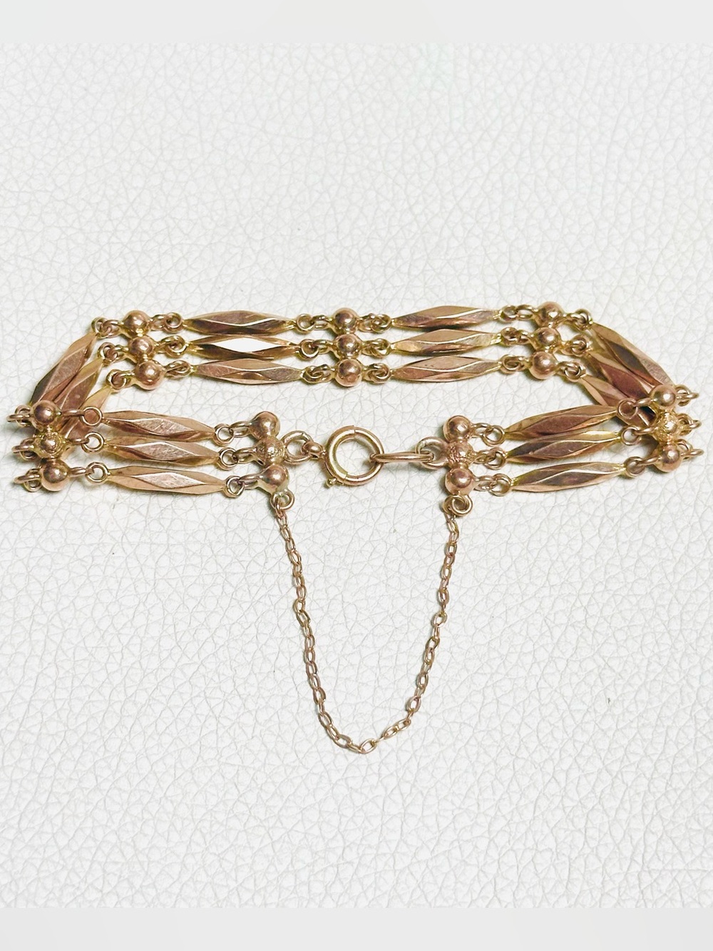 Antique Victorian Gate Bracelet, 9ct Rose Gold